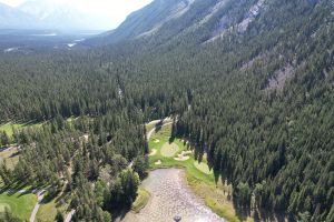 Banff Springs 4th Pond Aerial